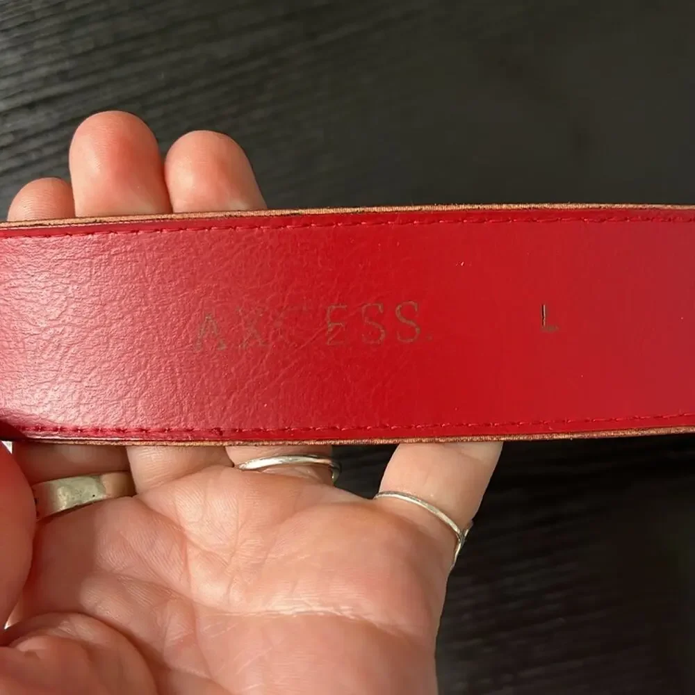 Axcess Vintage Avant Faux Croc Embossed Belt - Picture 3 of 6